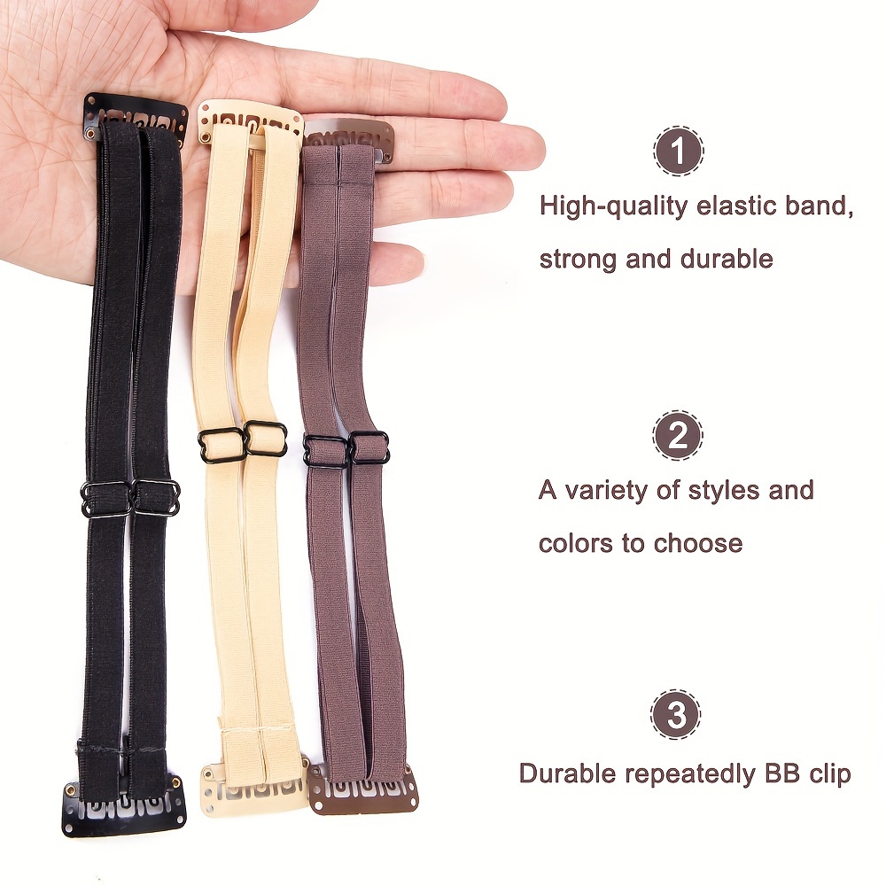 Women's Fashion Elastic Band Adjustable Straps with Clips for Long Hair  Face Lifring Hair Stretch Band Beauty Hair Accessories