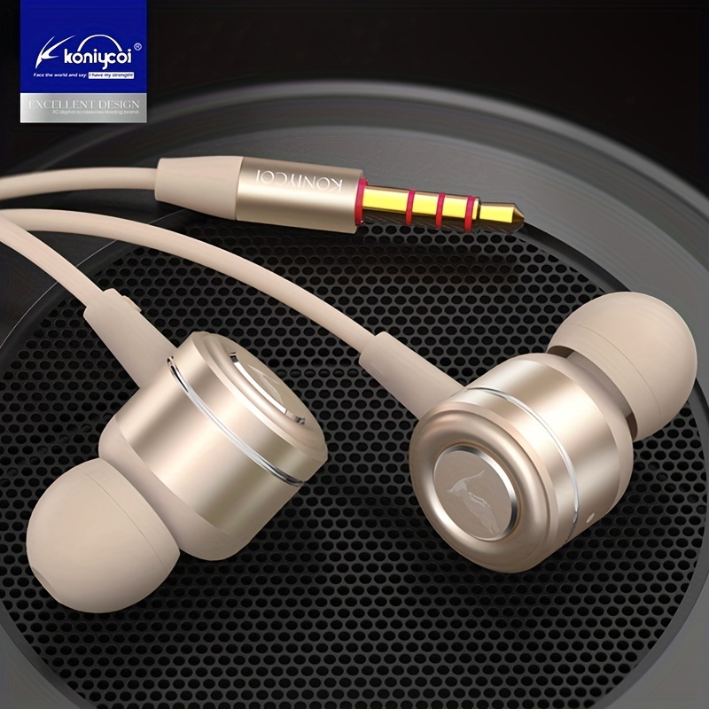 Wired Headphones Round Hole In ear Heavy Bass Game High - Temu