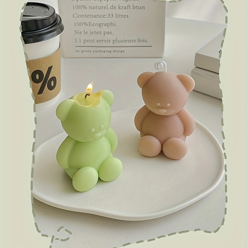Mother's Day Soy Candle Gift Set Teddy Bear Candle Heart Candle 