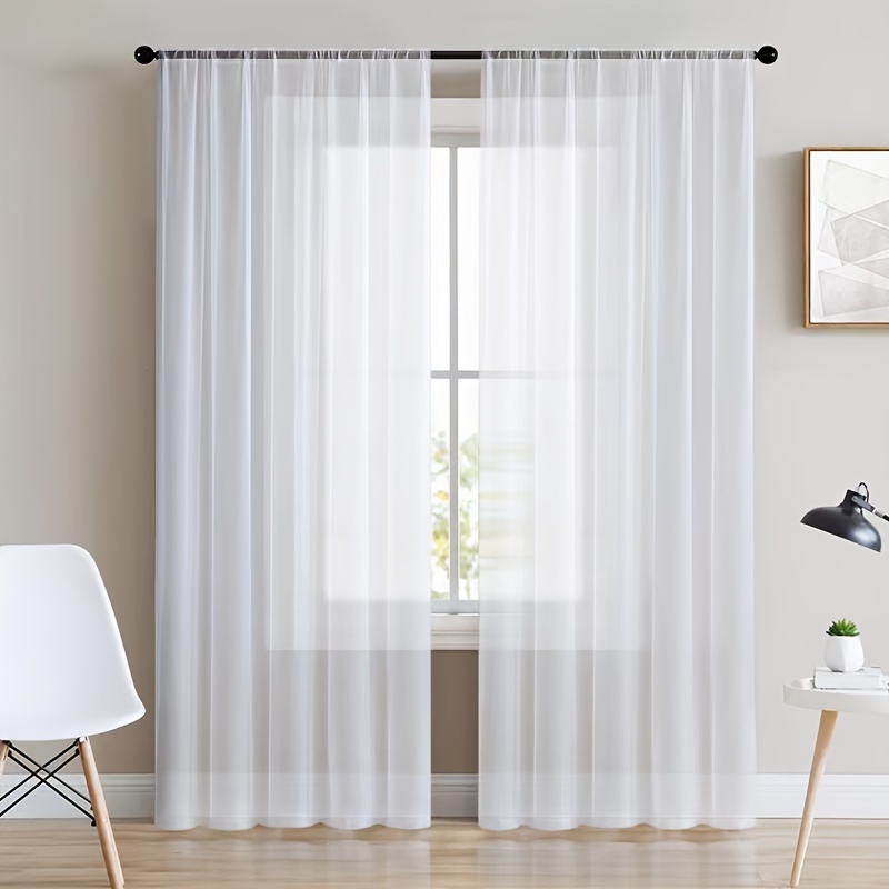 Cortinas para sala de estar, comedor, dormitorio, pantalla fantasma gruesa, cortina  blanca transparente, protector solar para ventana, xj - AliExpress