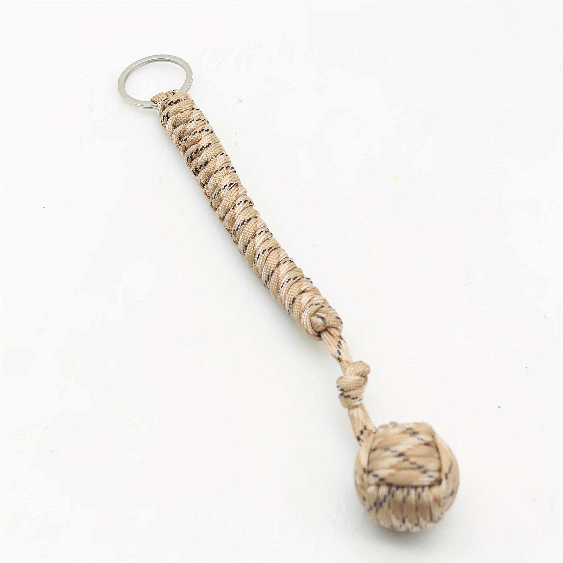 Outdoor Umbrella Rope Key Chain Self defense Steel Ball