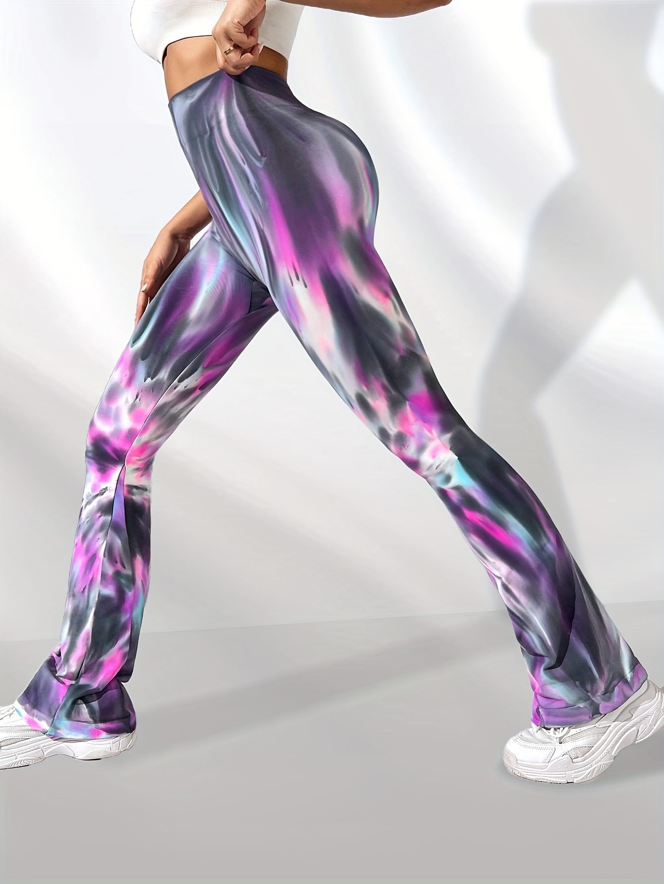 Aurora Colorful Sports Yoga Flared Pants Women's High Waist - Temu