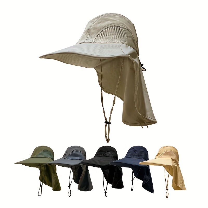 Mens Casual Trendy Breathable Sun Protection Drawstrings Fishing Hat Wide  Brim Bucket Hat Decorative Accessories For Holiday Party Outdoor Traveling  Camping, Today's Best Daily Deals