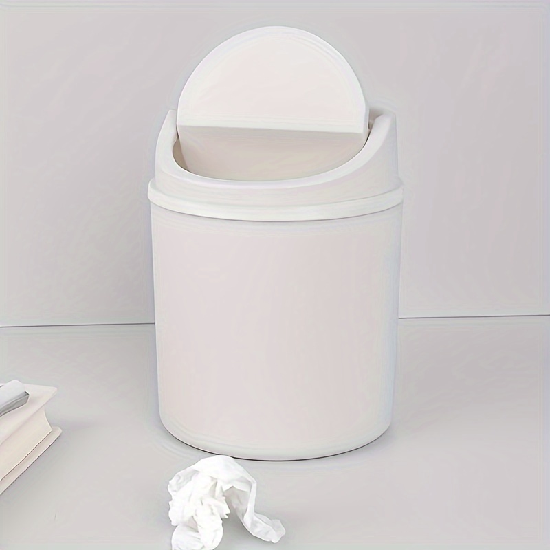 1 Stück Desktop Mini Mülleimer Mit Deckel, Schüttel-abdeckungsart,  Kunststoff-aufbewahrungsbox Für Kosmetik, Kleiner Papierkorb, aktuelle  Trends, günstig kaufen