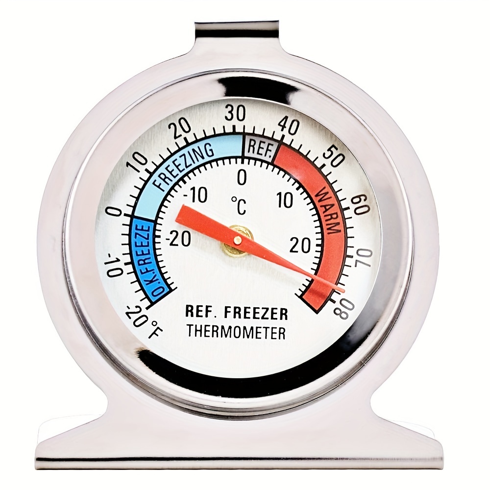  PECULA Refrigerator Thermometer Large Dial, Freezer