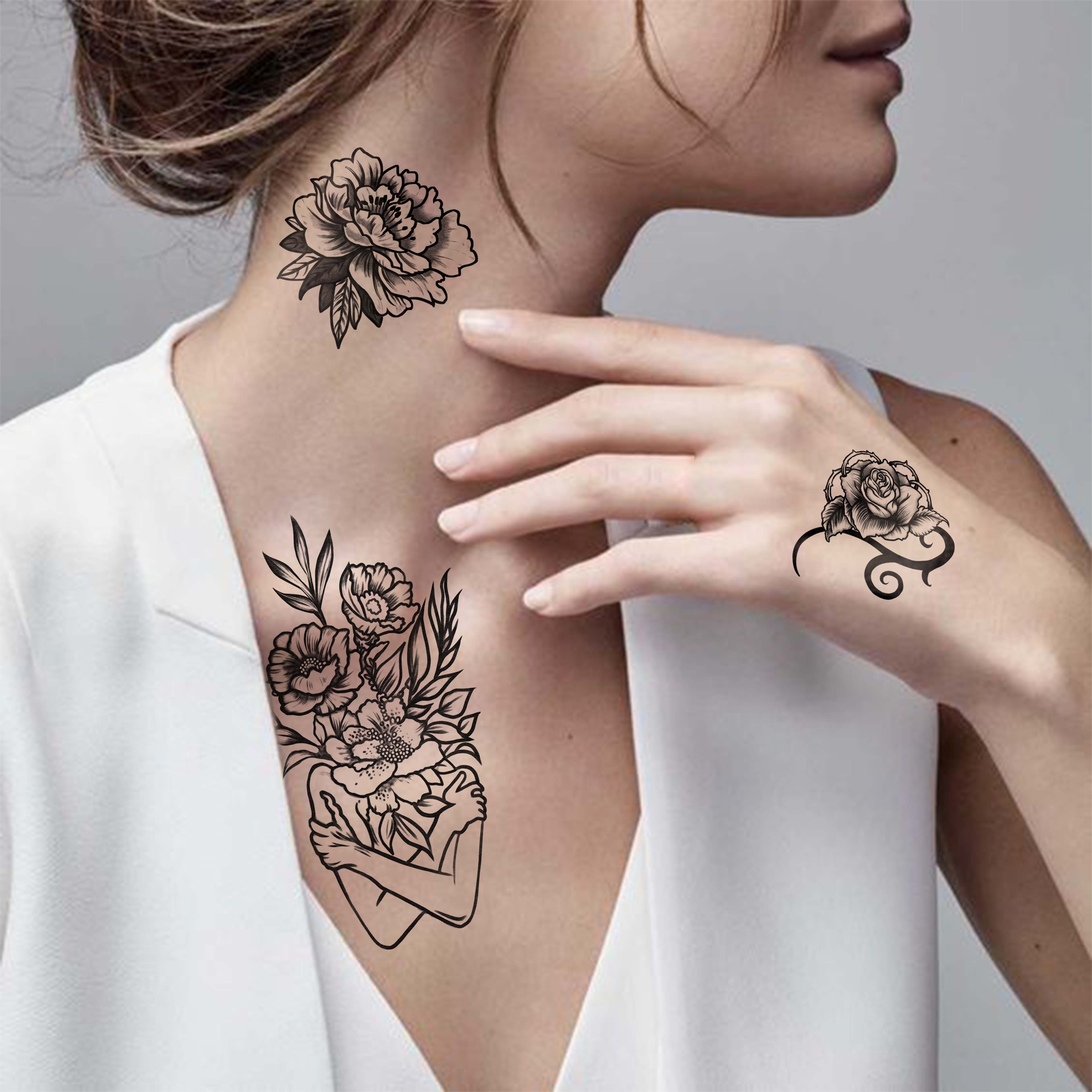 6 Hojas / Set Tatuajes Temporales Impermeables Diseños - Temu Chile