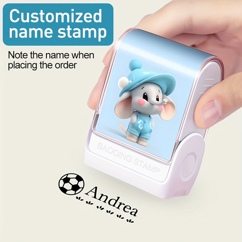 

1pc, Exclusive Elephant Name Stamp, The Definitive Clothing Seal For School Supplies, Custom-designed For Durability And Clarity, Essential For Labeling Everything From T-shirts To Textbooks