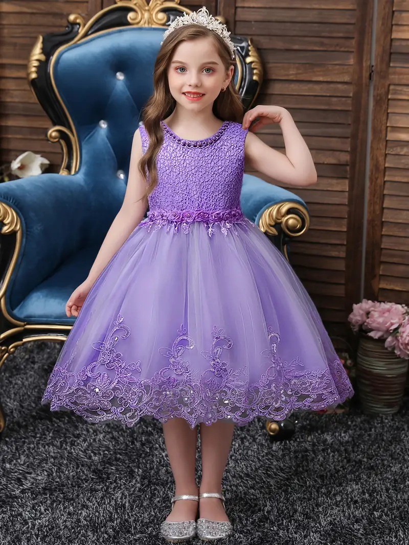 girls princess dress flower girl dress dress for christmas evening party birthday dress kids clothes details 0