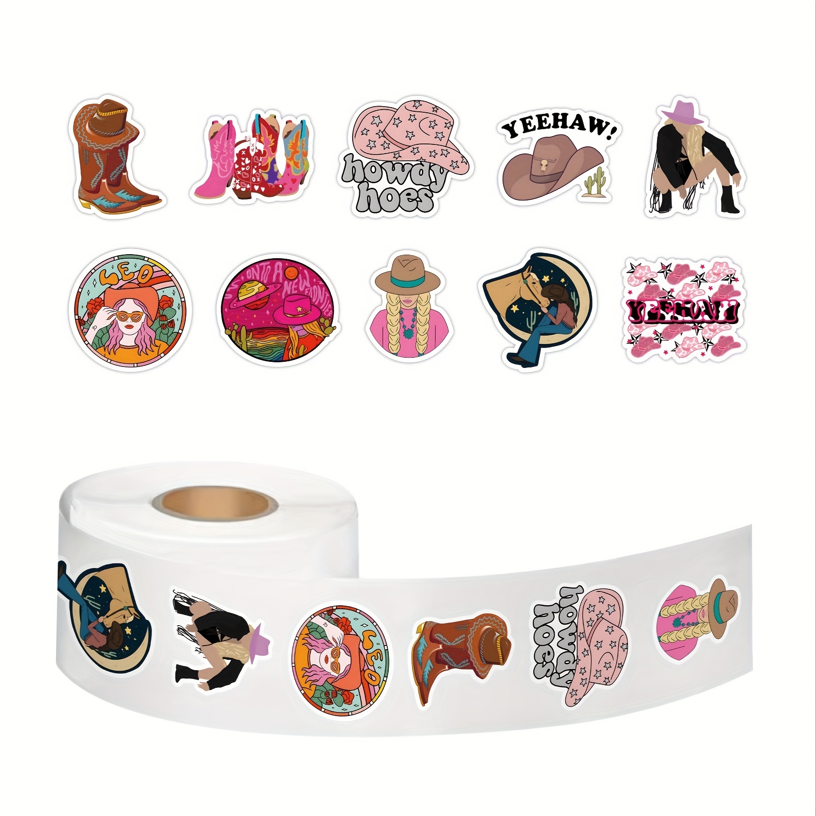 Cowgirl Stickers Cowgirl Hat Western Girls Boots Sticke - Temu