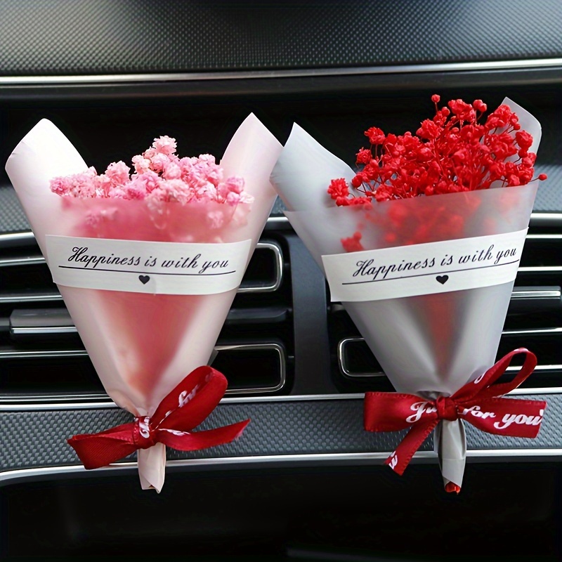 Car Bouquet Design Air Outlet Decoration Clip Lavender - Temu