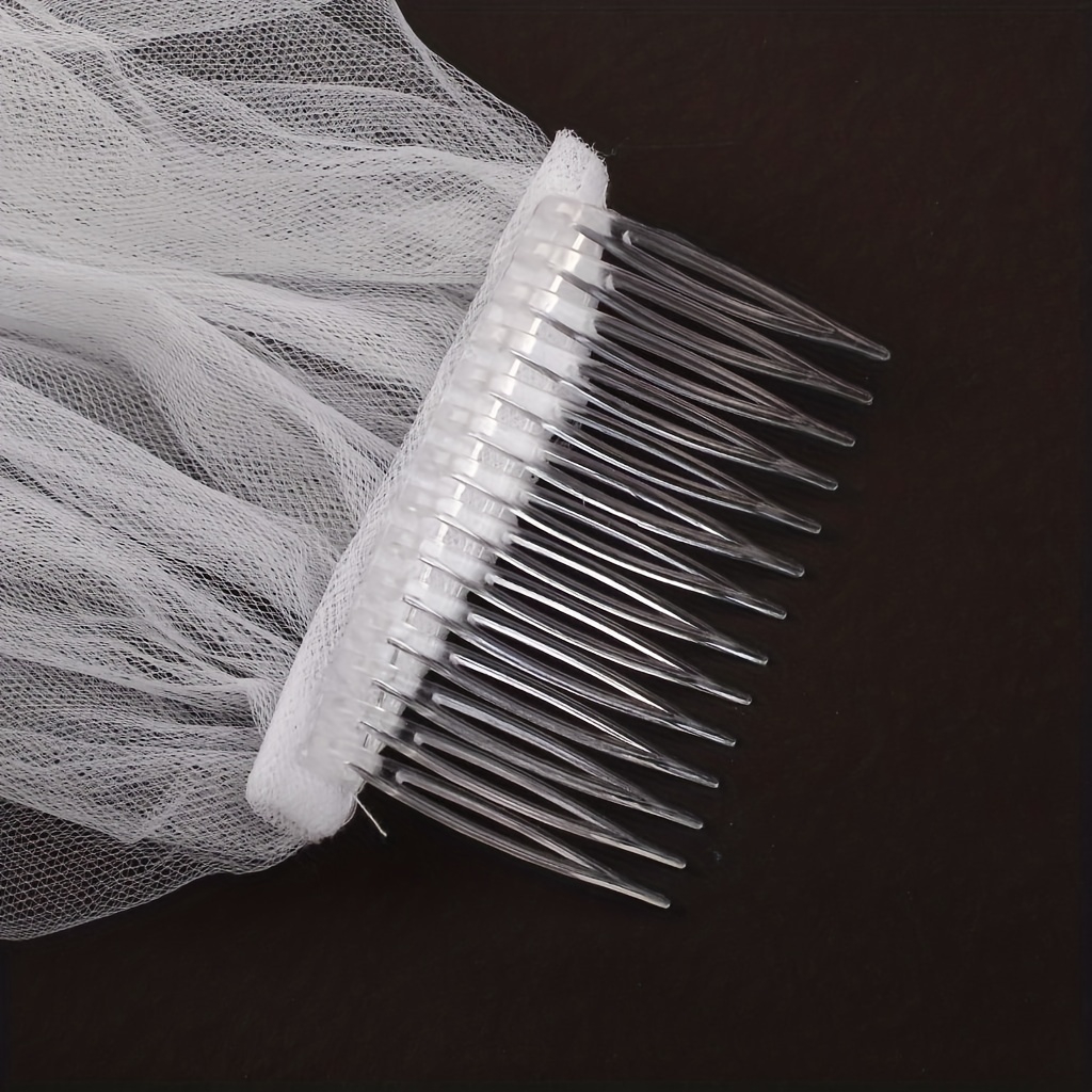 2 Tier Wedding Veil with Ribbon Edge and Comb - Bridal Anniversary Bachelorette
