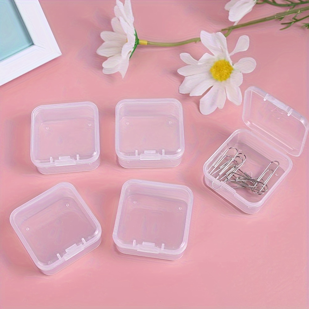 Mini Plastic Clear Square Box Transparent Small Storage Box - Temu United  Kingdom