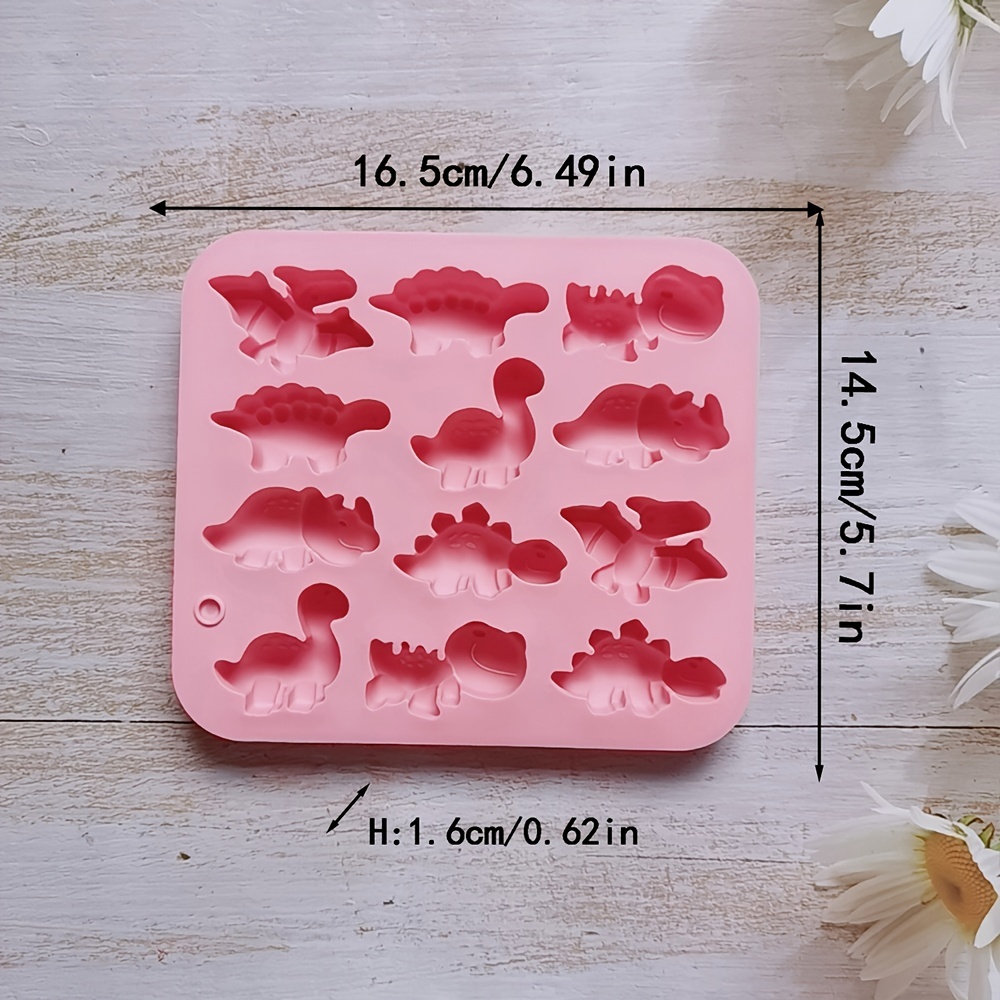  2 Pack 3D Cute Dinosaur Silicone Molds 12 Cavity Dinosaur  Themed Baking Mould Tray DIY Baking Tool for Chocolate Cake Dessert Candy  Mousse Pastry Handmade Soap Cupcake Topper : Home & Kitchen