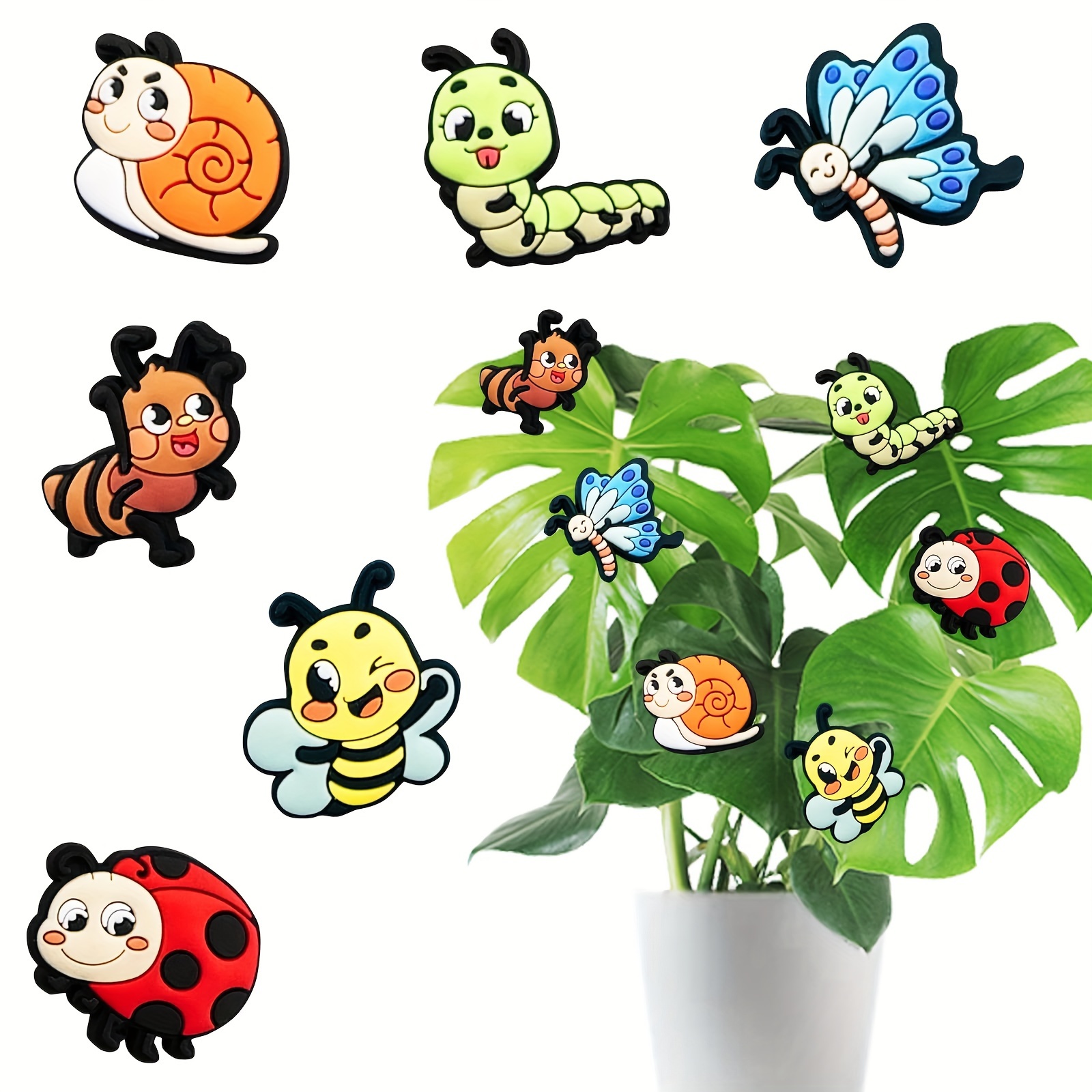 Plant Magnets Eyes for Potted Plants, Plant Safe Magnet Pins Charms, Unique Gifts for Plant lovers, Indoor Plant Accessories