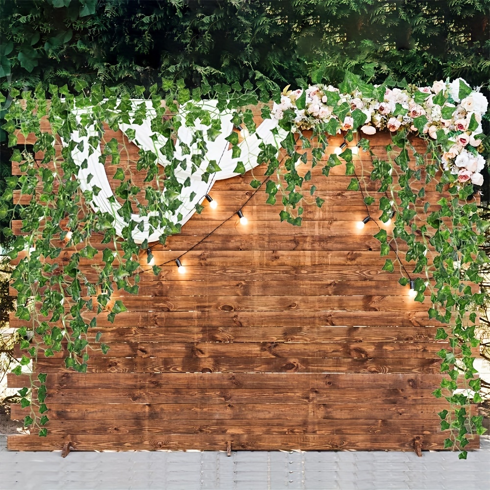 Artificial Rattan Leaf Vine Wall Plant Vines For Outdoor Garden