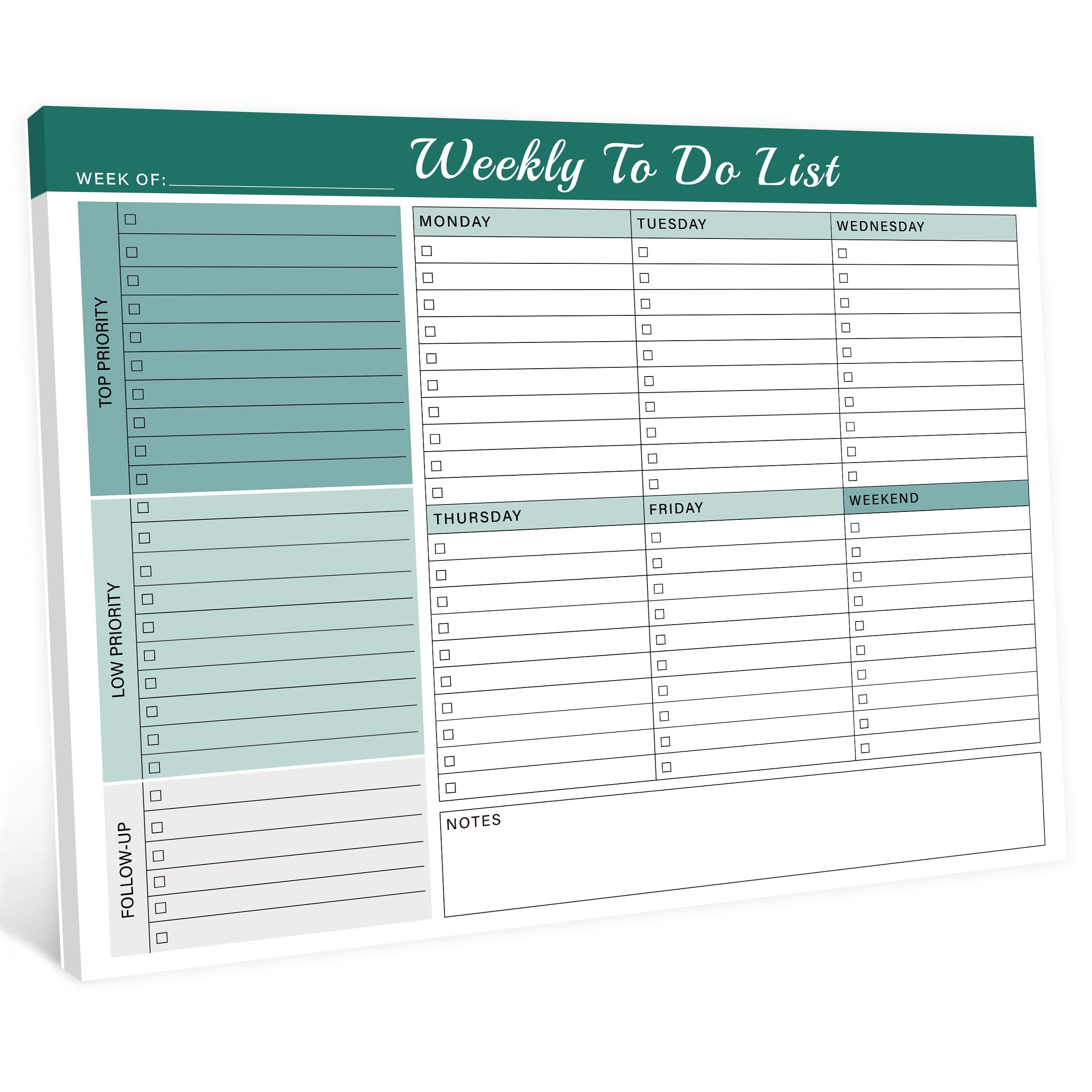 Weekly Planner Notepad Daily Weekly Agenda Notepad Organizer - Temu