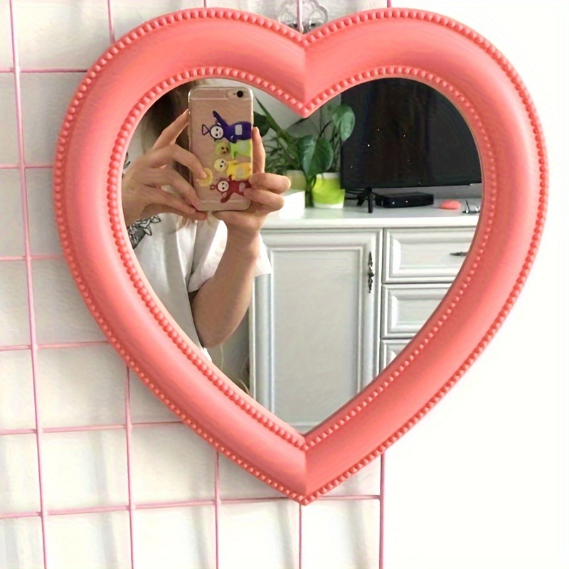 Heart shaped Mirror Sticker Self adhesive Mirror Wall - Temu