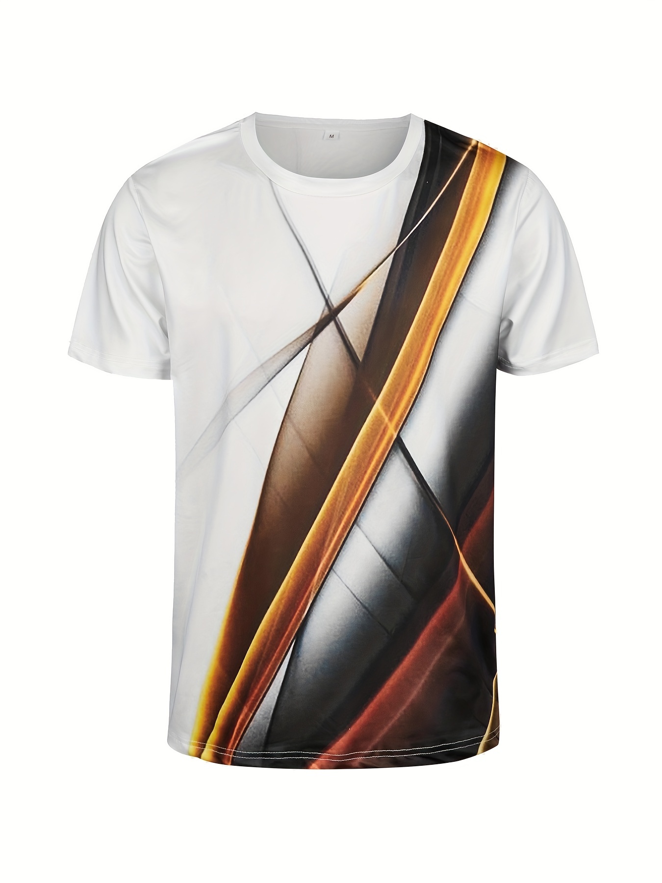Colorful Smoke Print, Men's Trendy Comfy T-shirt, Active Slightly Stretch  Breathable Tee For Outdoor Summer - Temu Belgium
