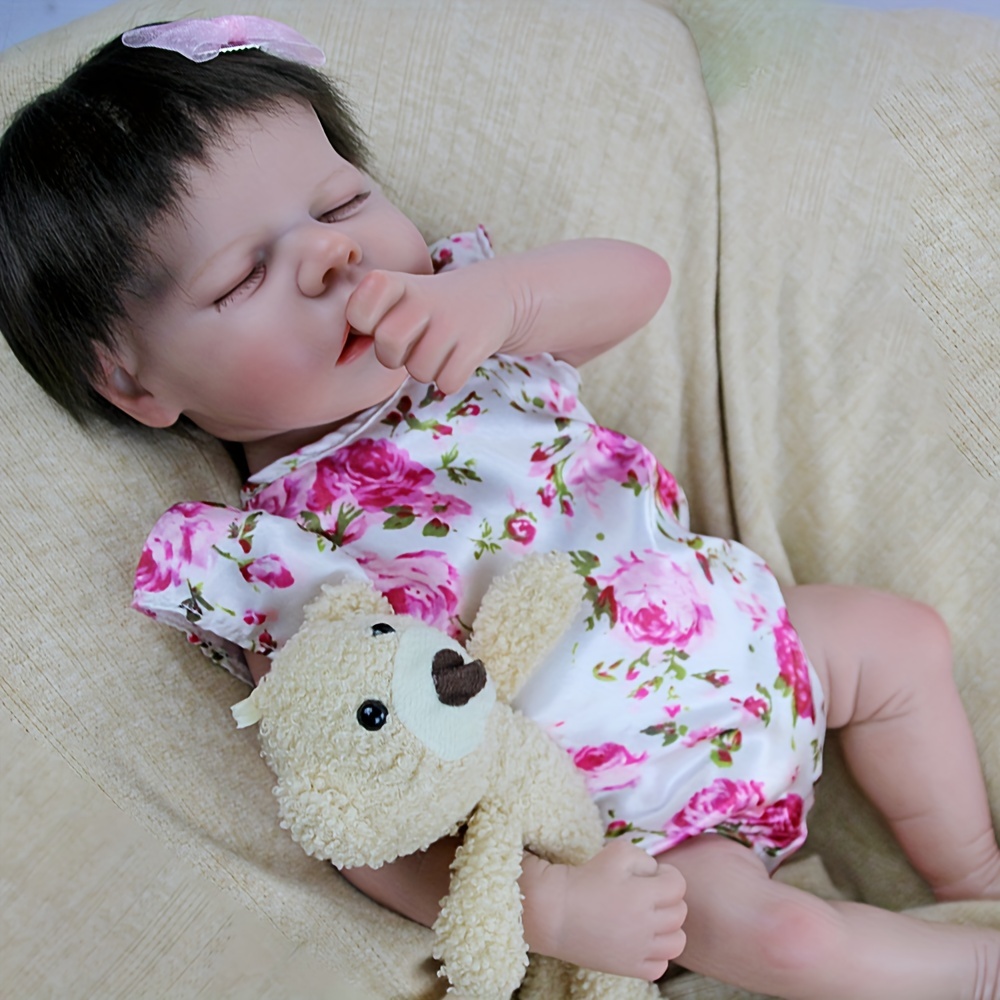 Lucy Reborn Finished Doll Bebe Reborn Doll Inch New Face Realistic Reborn  Sleeping Newborn Baby Boy Real Doll Kids - Temu