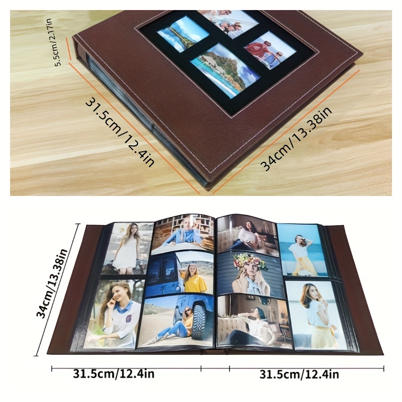 Vienrose Album photo en lin 600 pochettes pour photos de 10 x 15 cm,  couverture rigide, grande capacité, album photo, album photo, mariage,  famille, Saint-Valentin