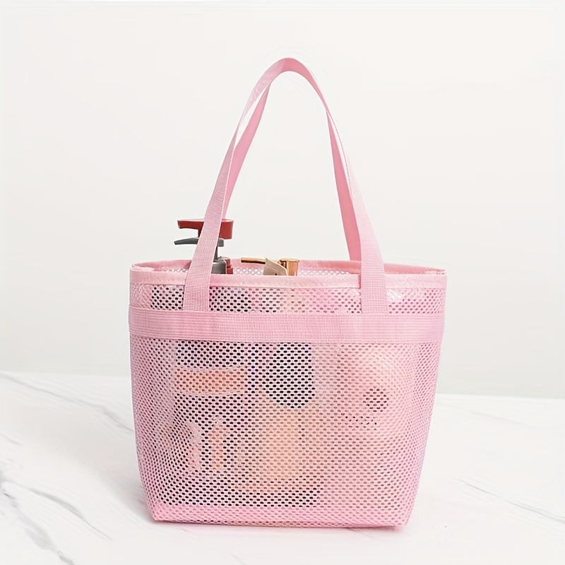 Mesh Shower Caddy Pink/White -PHE-345