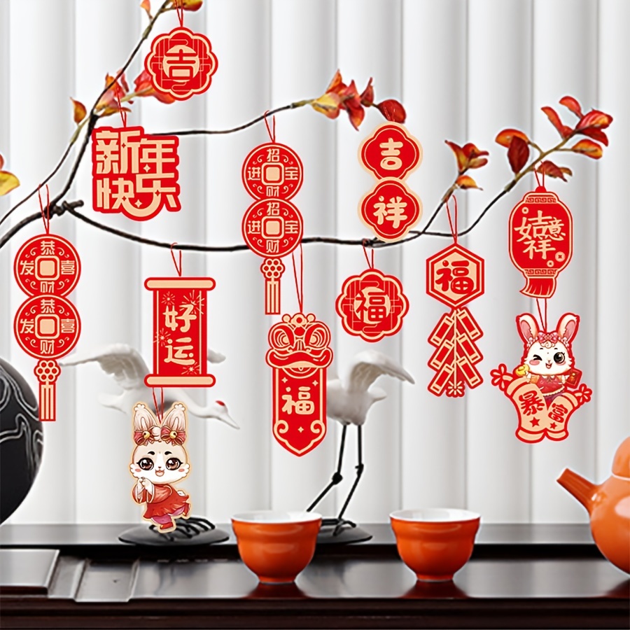 Acheter Décorations de Festival de printemps porte-bonheur, ornement porte- bonheur chinois, décoration de maison