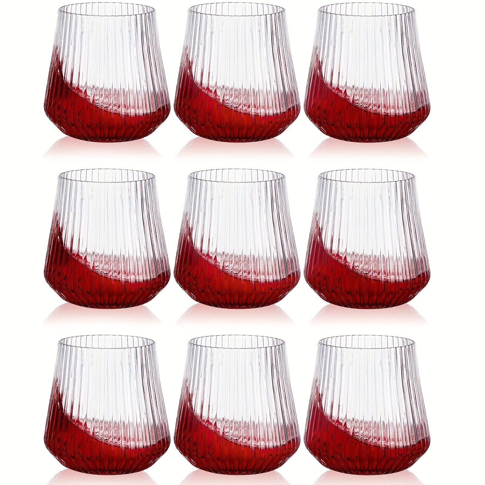 Plastic Striped Wine Glasses,, Bpa Free, Disposable, Reusable, Whiskey  Cocktail Glasses, Shatterproof Clear Wine Glasses For Party Wedding Home  Restaurant, Plastic Drink Glasses, Hand Wash Only, Drinkware Accessories -  Temu
