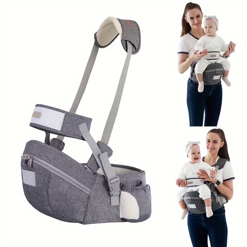 Toyvian Mochila portadora de bebé para niños pequeños, portabebés para  niños pequeños, asientos para bebés, portabebés transpirable de poliéster  rojo