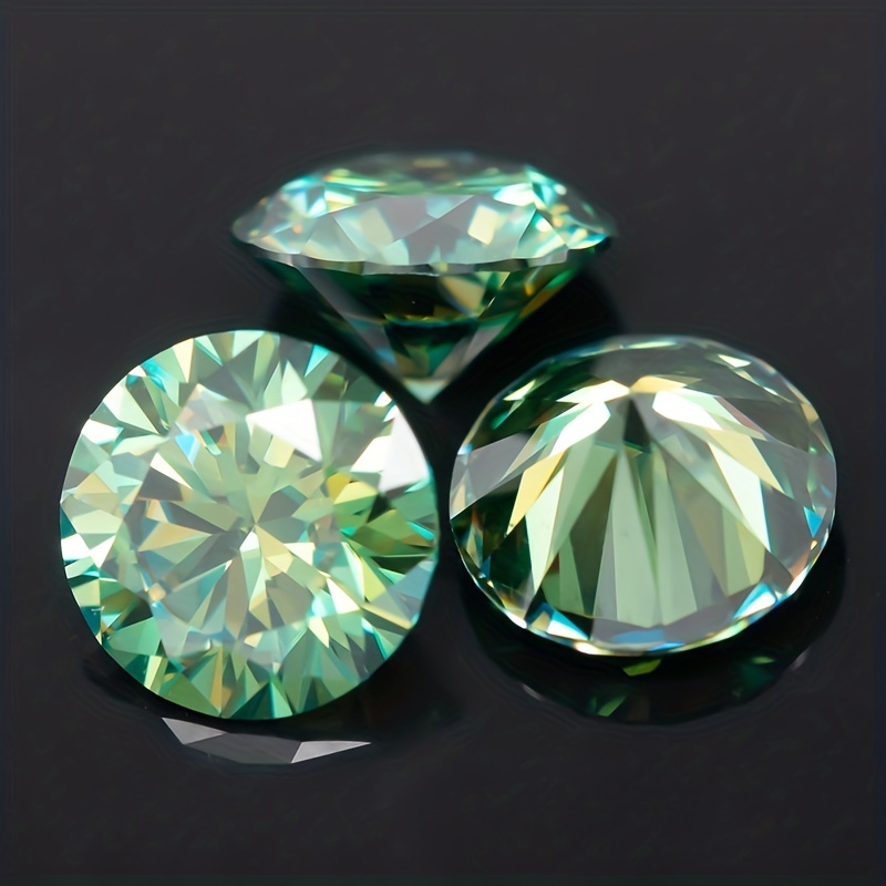 Green on sale moissanite stone