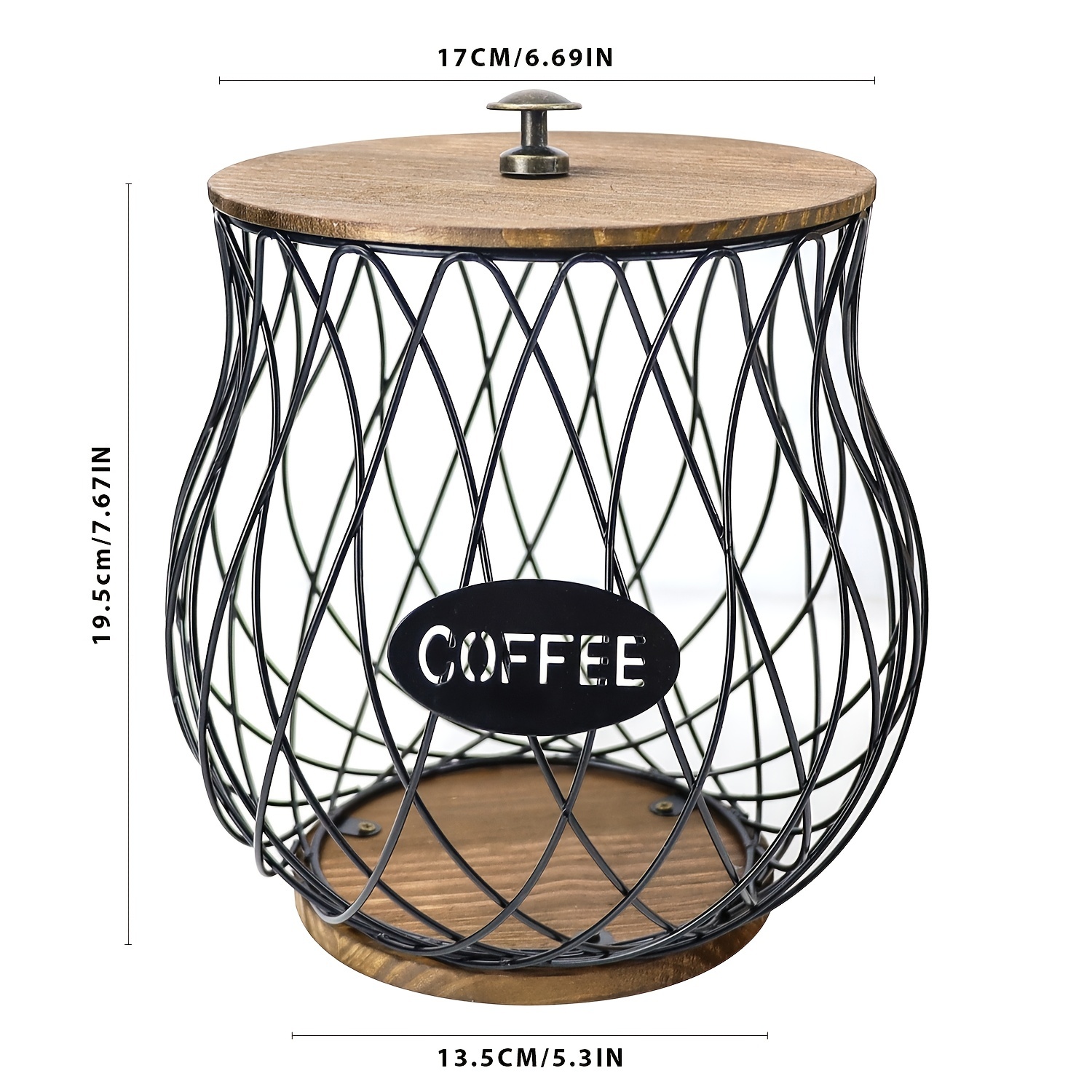 Coffee Pod Holder Coffee Pod Organizer K Cup Storage Basket - Temu