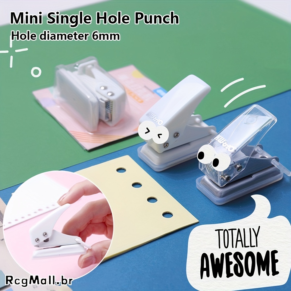 Mini Paper 6-Hole Puncher DIY A4 B5 A5 Loose Leaf Bind Hole Punch