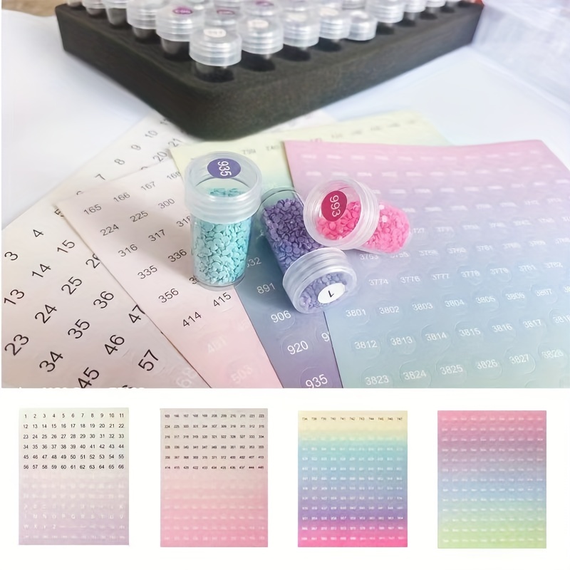 1 Set Color Number Labels Diamond Painting Accessories Tools DMC for Adults  Kids