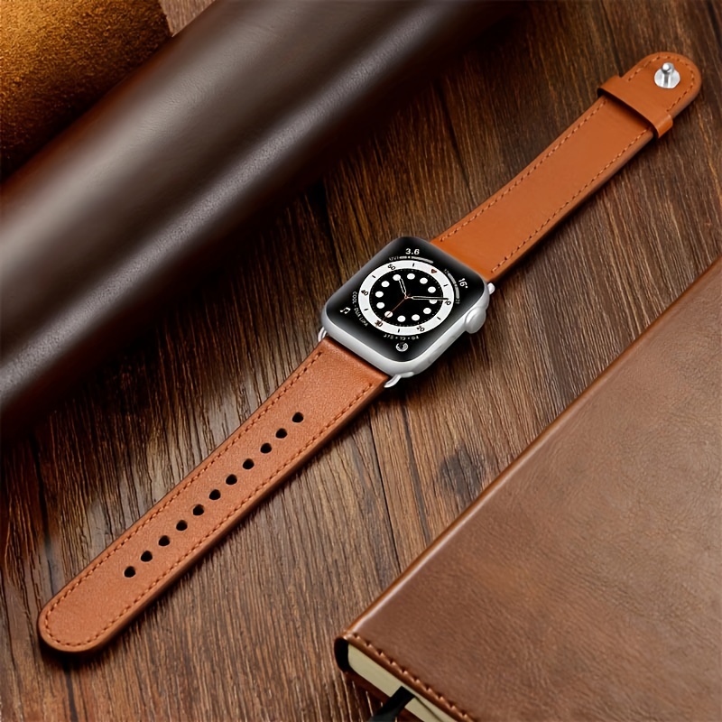 Genuine Leather Apple Watch Band Strap for iWatch Series 9 8 7 6 5 4 3  38mm/45mm