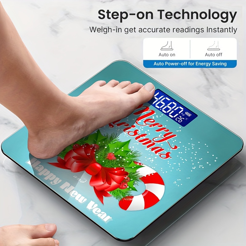 Christmas Digital Bathroom Gym Scale With Temperature Highly - Temu