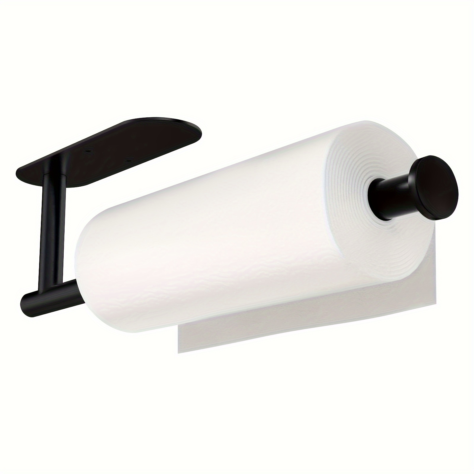 Soporte de papel higiénico negro mate, soporte de rollo de papel higiénico  giratorio de doble poste para baño, cocina Rv, SUS304 de acero inoxidable
