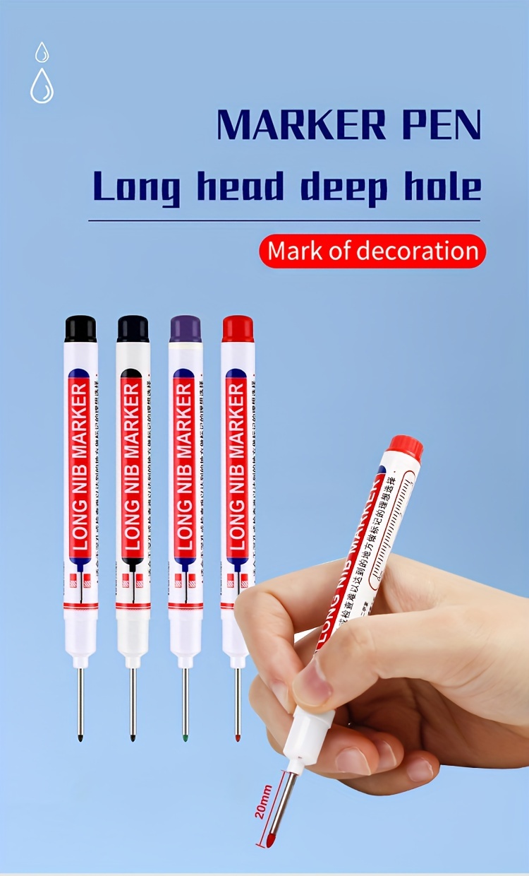 Deep Hole Long Nib Head Markers For Metal Perforating Pen - Temu