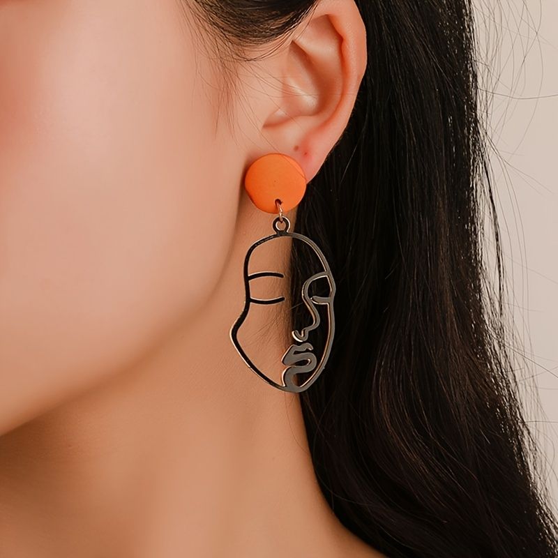Funny Reversible Abstract Face Drop Earrings Personality Ear Jewelry Decor  For Women Girls | Shop On Temu And Start Saving | Temu Canada