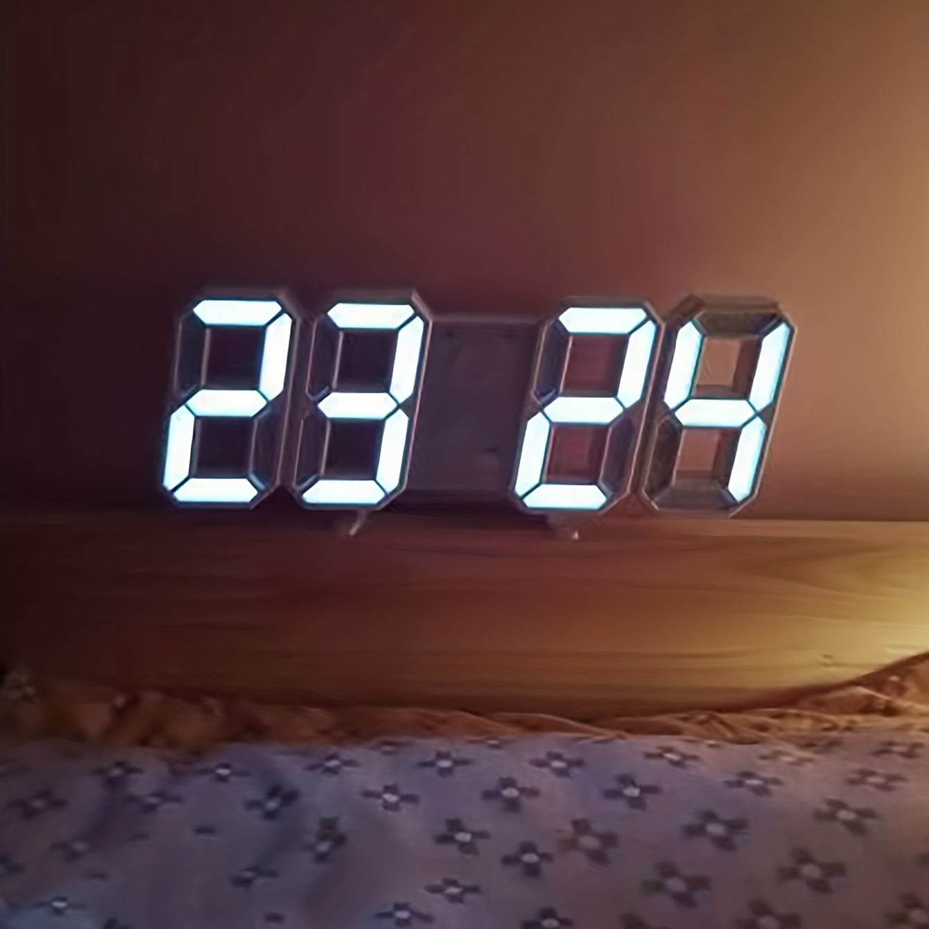 Reloj Digital Led 3d Reloj Pared Luminoso Moda Modo Creativo - Temu