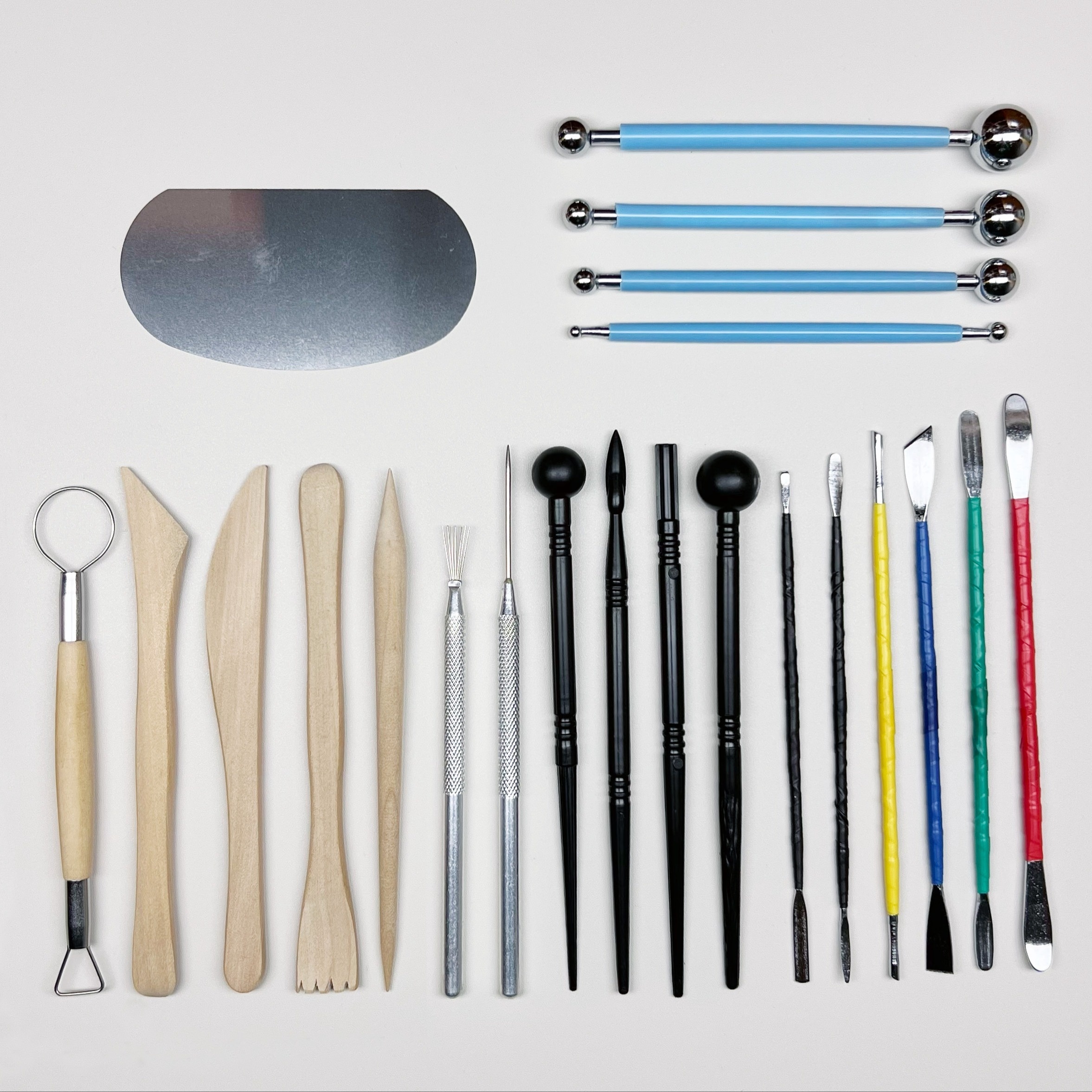 22pcs Kit d'outils de sculpture d'argile Outils de modélisation d