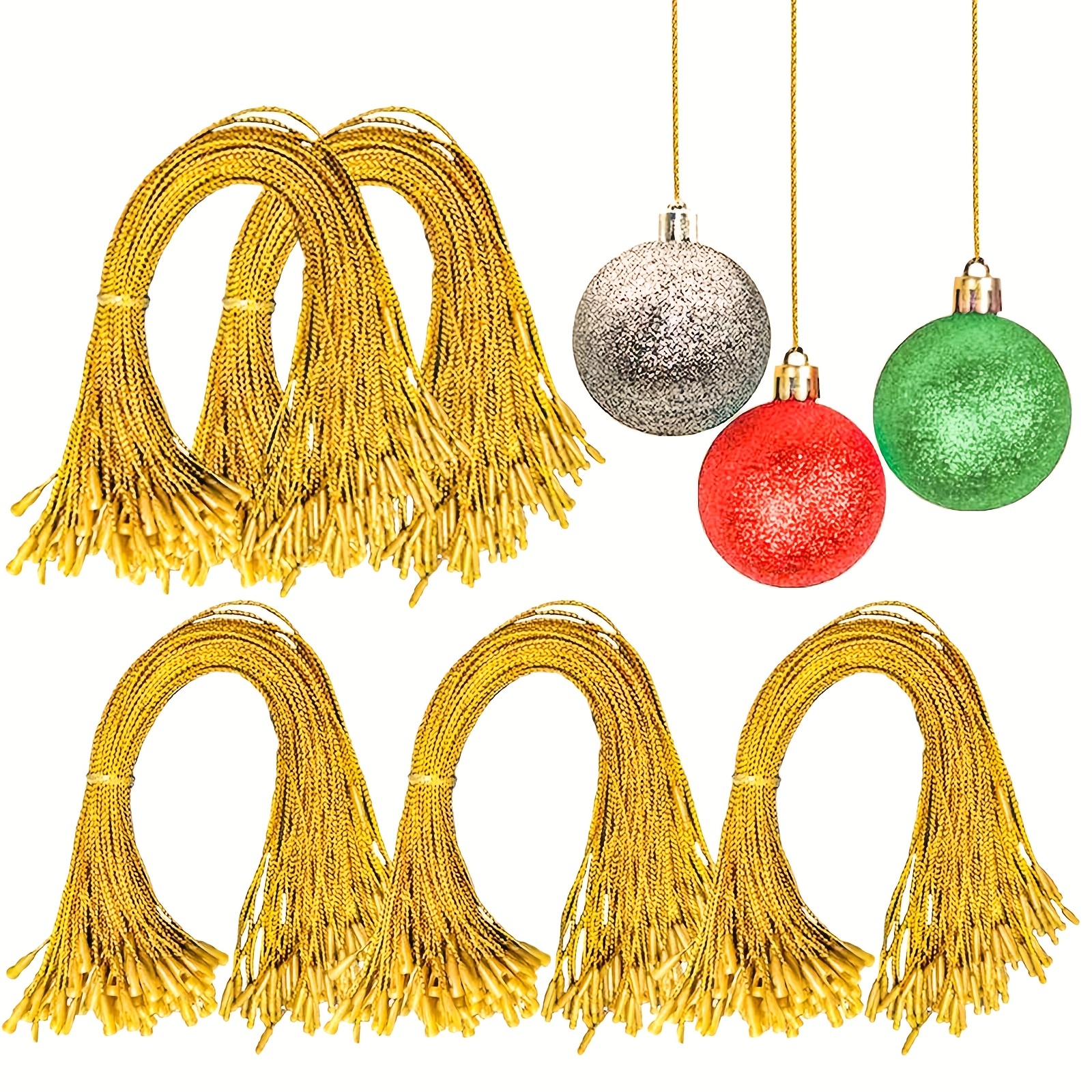 400pcs, Christmas Ornament Hooks, Ornament Hangers With Snap Ornament  String For Christmas Tree Holiday Party Hanging Decorations Ropes Easy And  Fast