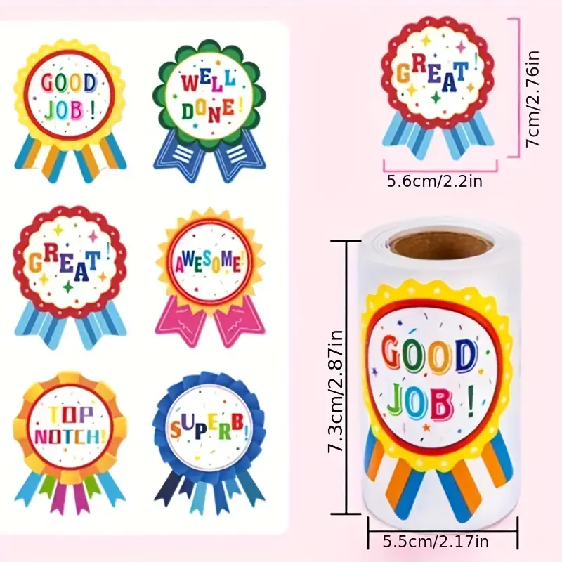 Reward Stickers Motivational Tags Labels Well Done Stickers Students  Children School Games Teachers Supplies Good Job 