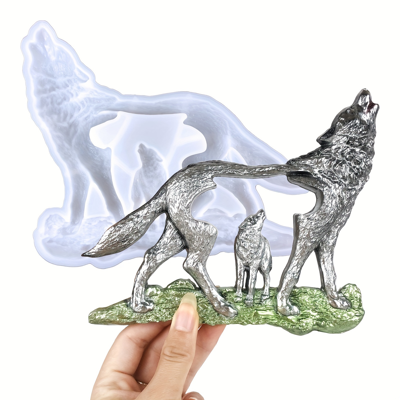 Animals Decor Resin Silicone Molds Wolf Horse Elephant - Temu