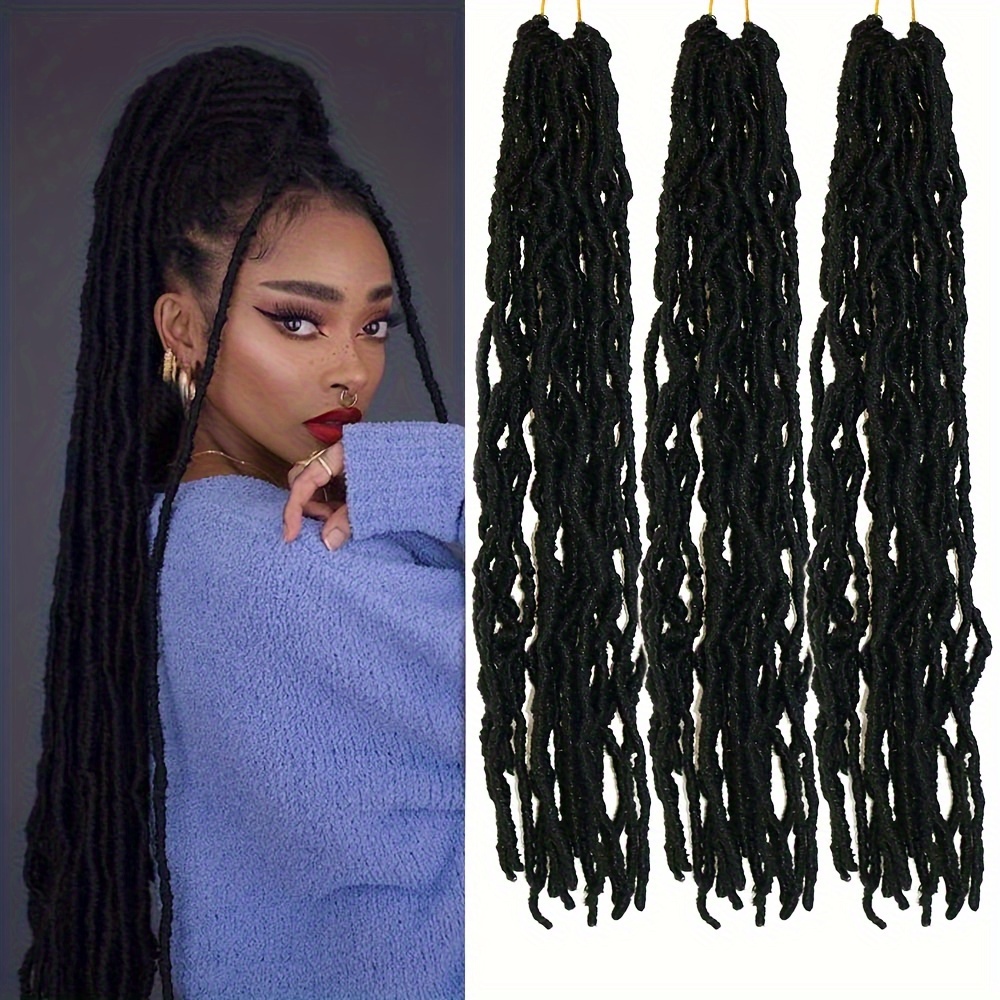 40 Inch New Soft Locs Crochet Hair 6 Packs Natural Color Faux Locs Crochet  Braids Hair Pre Looped Synthetic Super Long Pre Extended Crochet Locs
