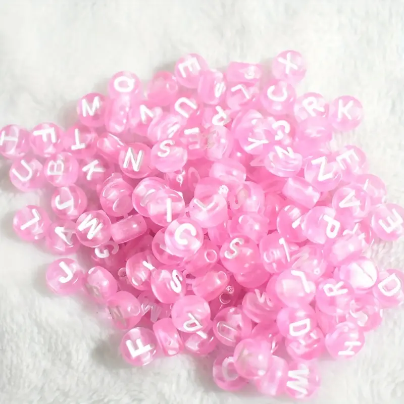 Beads Cubic Loose Beads Letter Beads For Necklace Bracelet - Temu