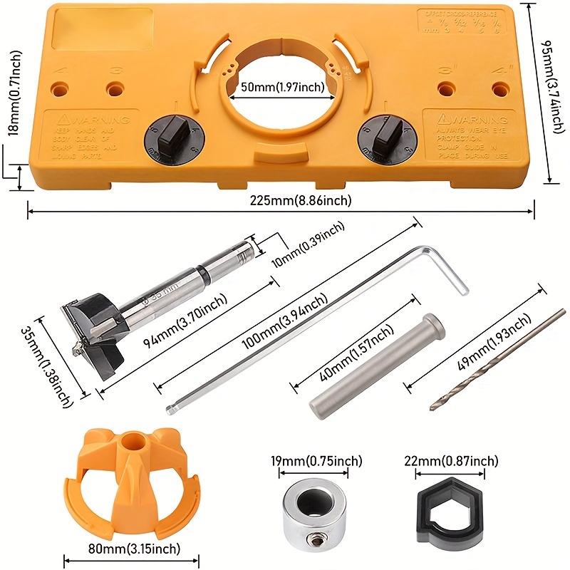 Concealed Cup Style Hinge Jig Boring Hole Drill Guide With Temu