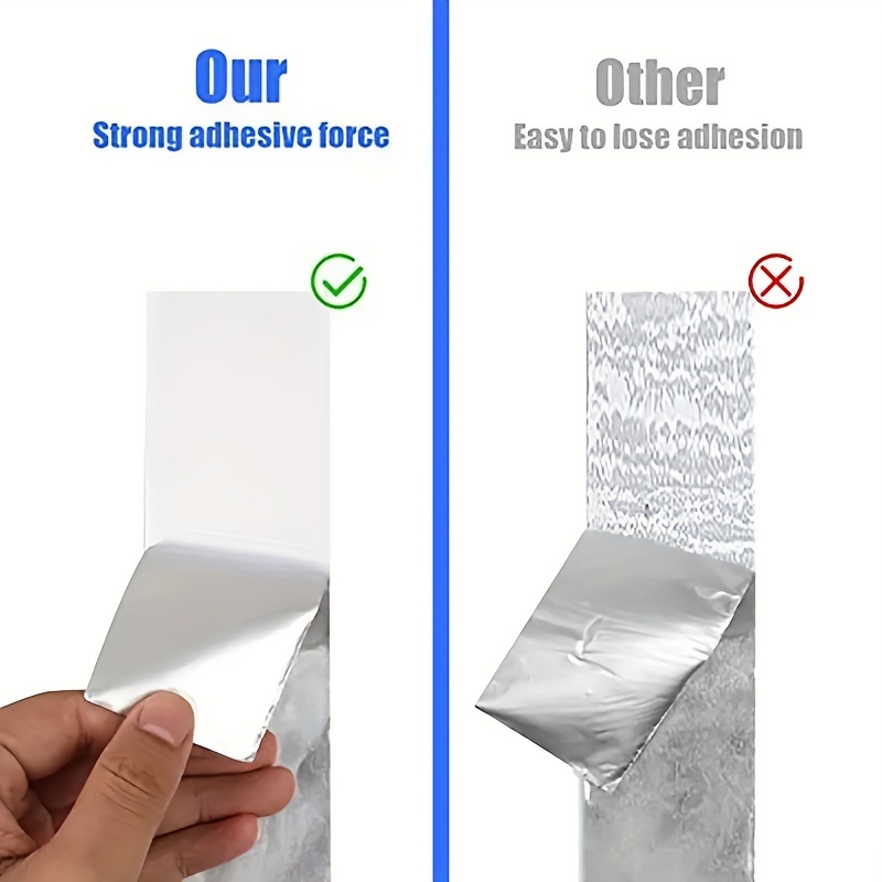 Cinta de papel de aluminio, cinta metálica adhesiva a prueba de rayos UV  para tuberías