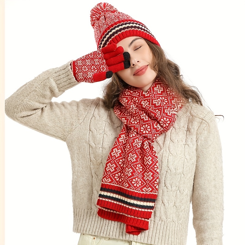 guantes para el frio bufandas de mujer hombre gorros de invierno juego  chalina .