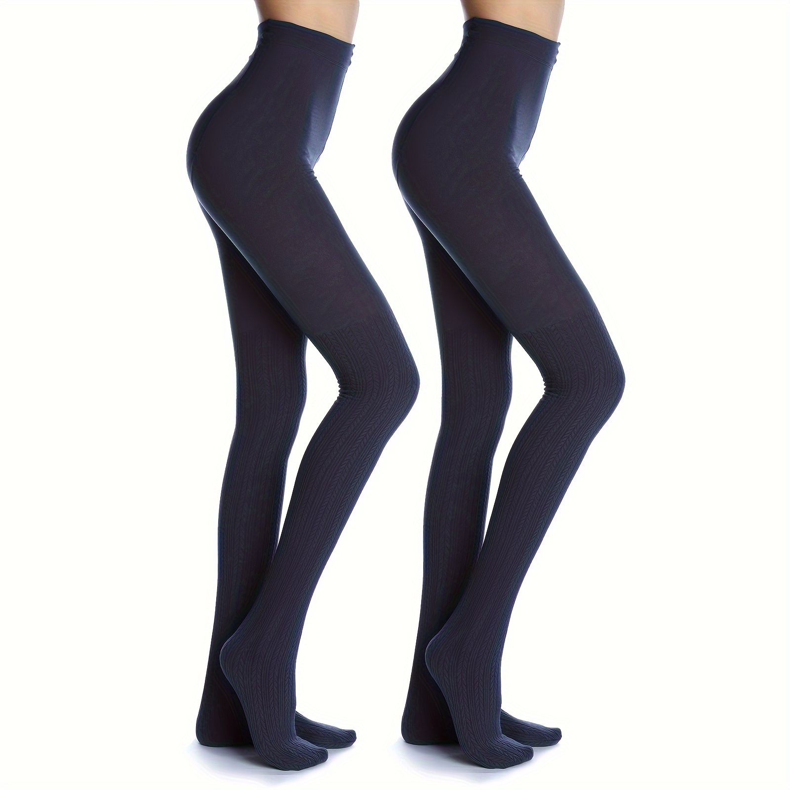 Solid Elastic Tights Opaque High Waist Slim Leggings Women's