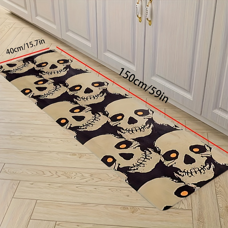 Gothic Skull Print Kitchen Mat Household Non slip Runner Rug - Temu