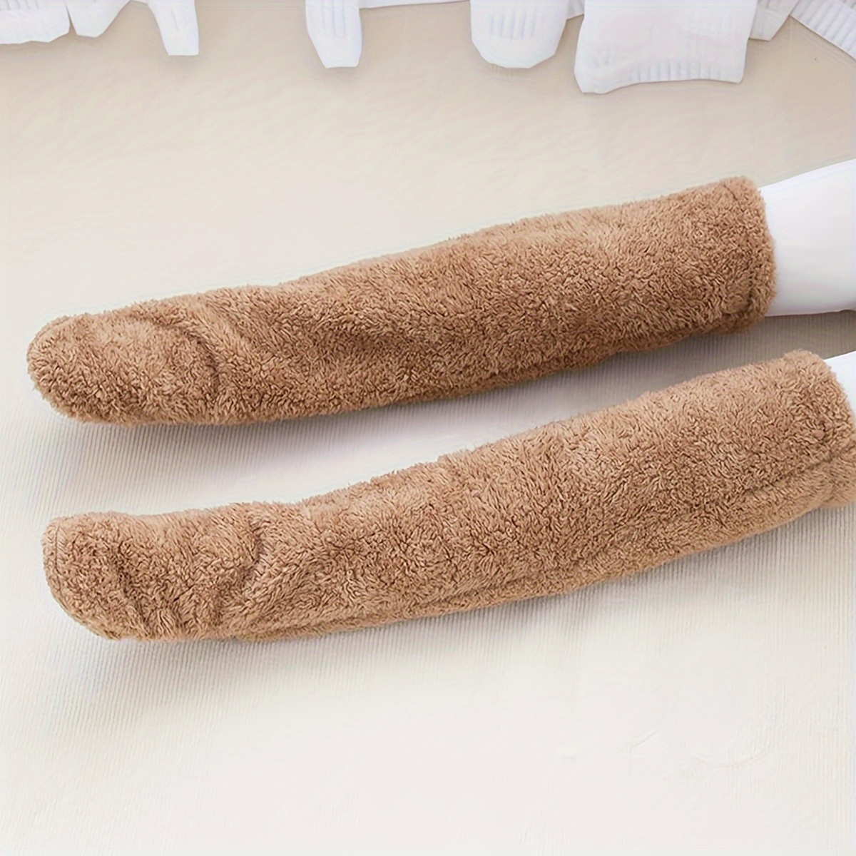 Calcetines largos con piernas de peluche, calcetines largos para piernas de  peluche, calcetines de invierno largos y peludos por encima de la rodilla